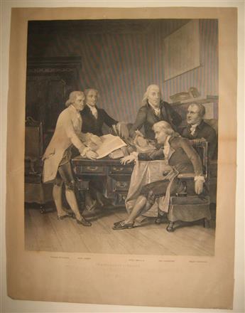 (AMERICAN REVOLUTION--PRINTS.) Group of 4 historical prints depicting scenes from the Revolution.